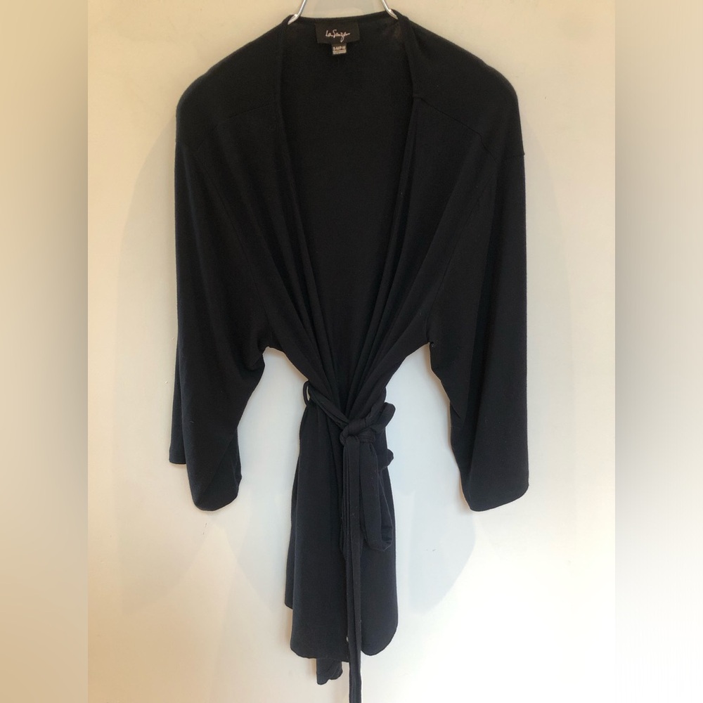 Black Jersey Short Robe S/M - Picture 1 of 2